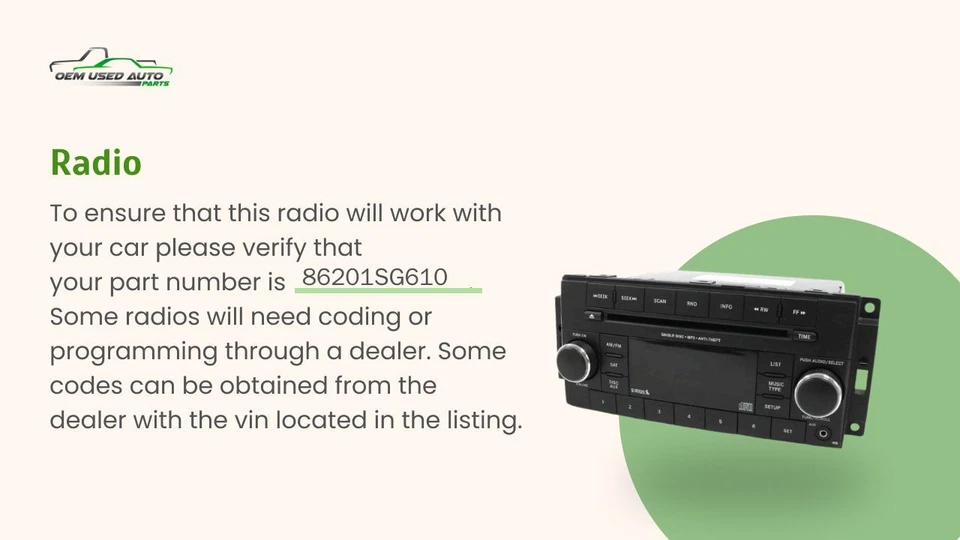 2016 Subaru Forester Am Fm Cd Player Radio Receiver LR0D3 - Image 2 of 4