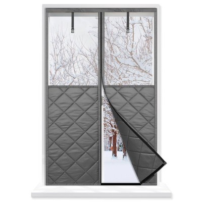62 x 38 Inch Winter Window Insulation Kit with Transparent Visible Home Winte...