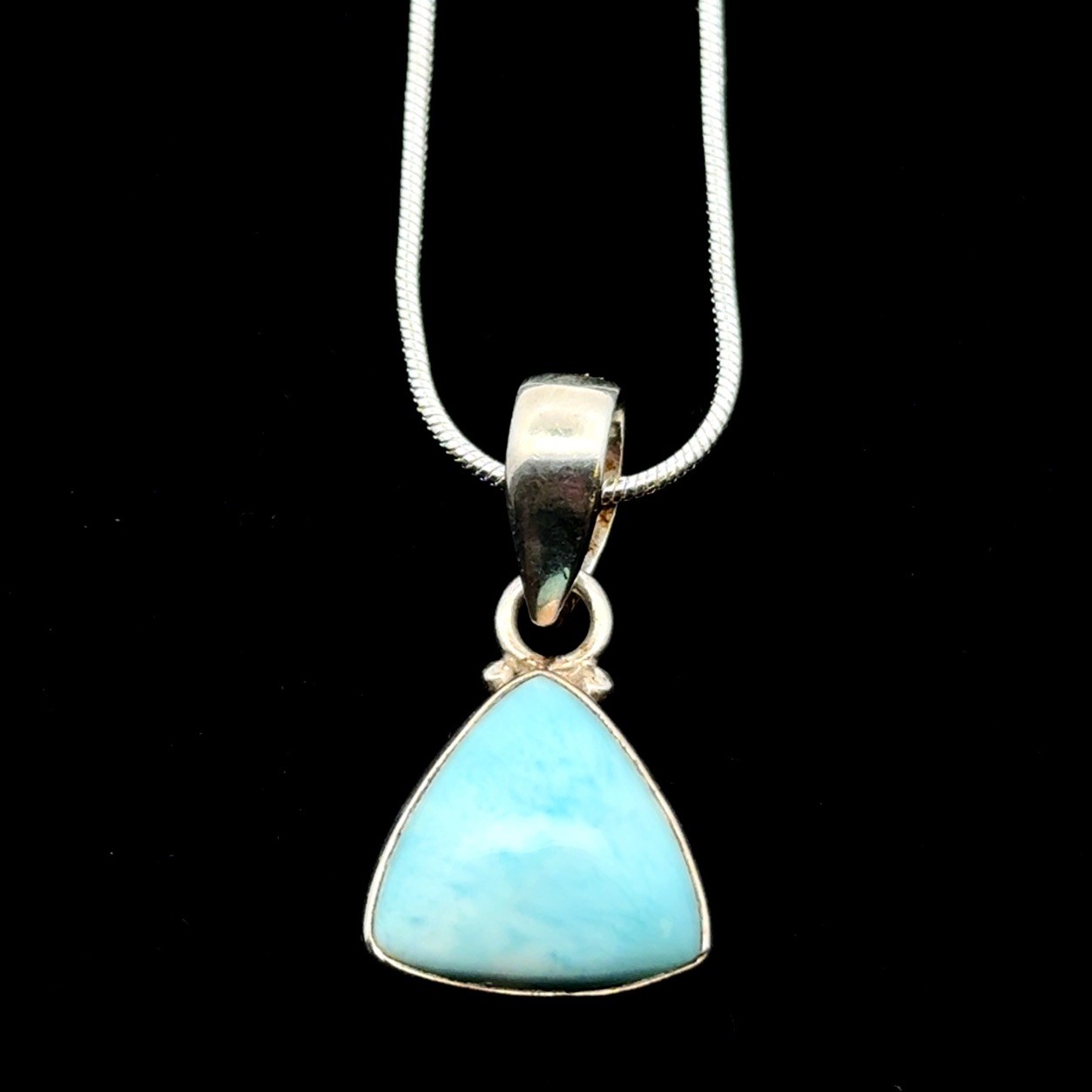 18” .925 Sterling Silver Triangular Large Necklac… - image 3