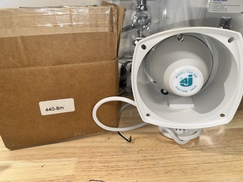 Four Jay Industries 440-8, Brown 4j Mini Horn Speaker shipping same day!! - Foto 1 di 4