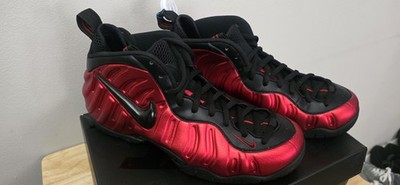 Nike Air Foamposite PRO red Metallic And Black New In The Box Mens Size 10 Rare