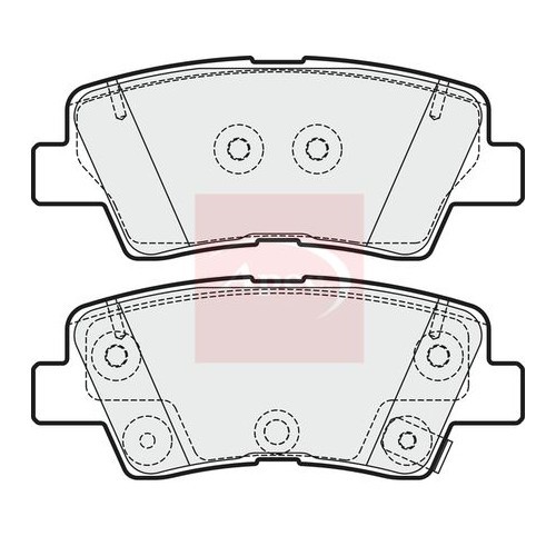 For HYUNDAI NEXO FE 2018 on BRAKE PADS (REAR) (R90) PAD1989