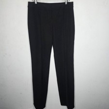 St. John Collection Pleated Black Straight Dress Pants Women's Size 8