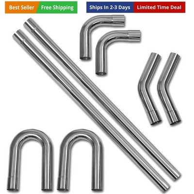 3 Inch DIY Custom Mandrel Exhaust Pipe Tube Pipe, 48 Straight 3'' OD & Bend P...