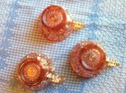 Antique Imperial Marigold CARNIVAL GLASS Punch CUPS READ DESCRIPTION — photo 3
