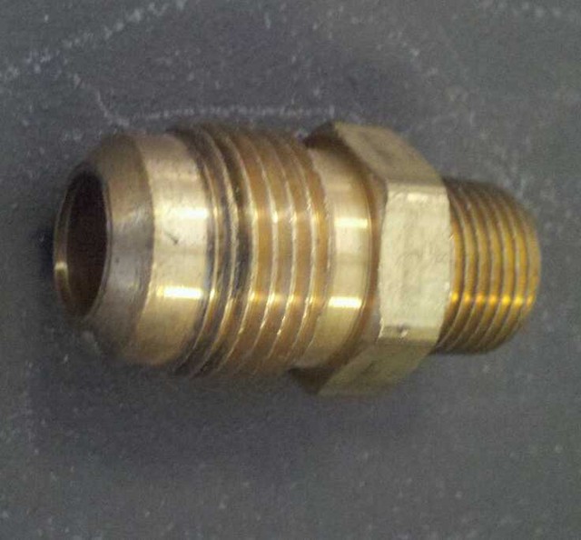 5/8 MALE FLARE X 3/8 MALE PIPE RV FITTING HEAVY BRASS eBay