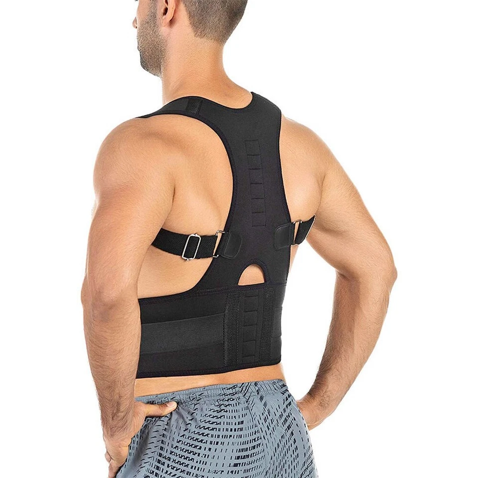 Posture Corrector Support Magnetic Back Shoulder Brace Belt Band For Men Women - Image 3 of 4