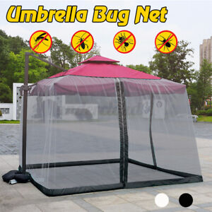 9/10FT Umbrella Table Screen Cover Bed Canopy Mosquito Net Insect Outdoo U