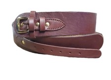 36" - Cowhide Leather Gun Belt Western - Burgundy - 2 1/2" Wide - Heavy Duty