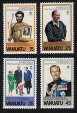 Vanuatu 1981 - Prince Phillip 60th Birthday - Set of 4 - MNH