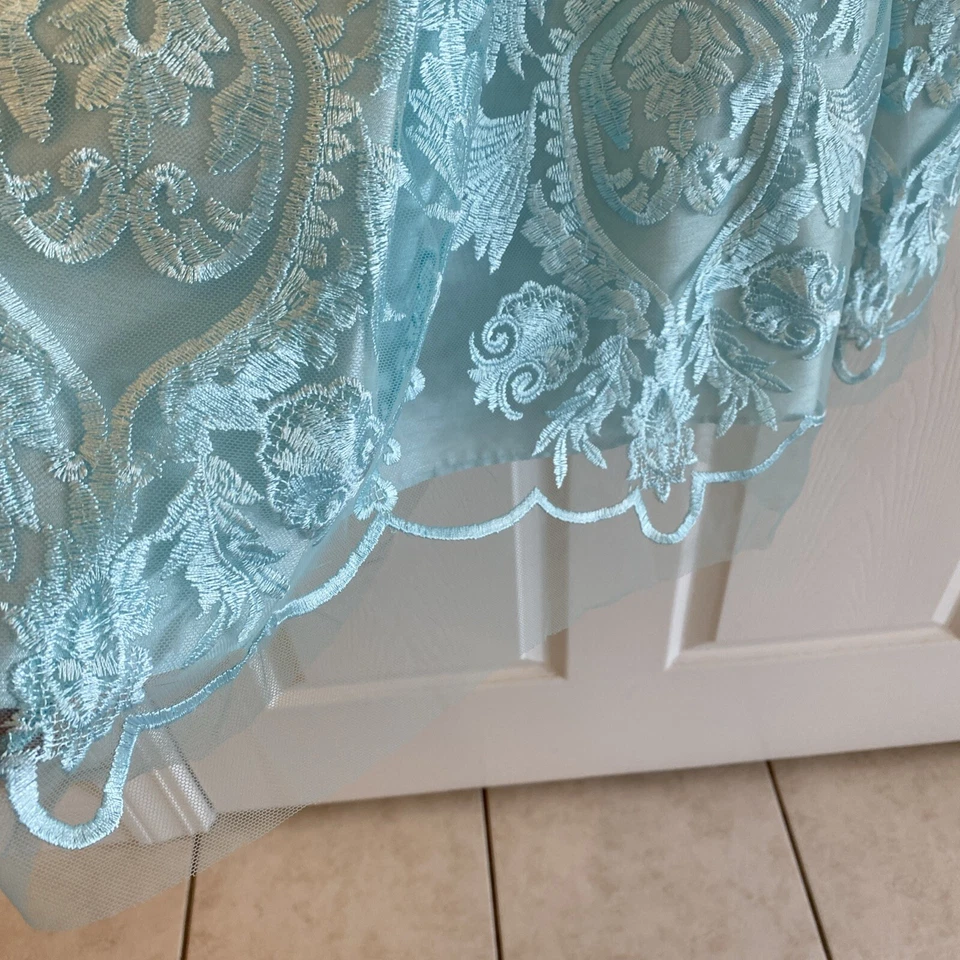 Vestido Jayne Copeland Niñas 12 Pascua Formal Boda Aqua Foto 3 de 4