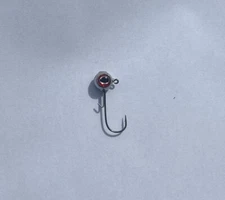 Lot Of 50 3/16th Crappie Jigheads With Wire Keepers and Mustad 1/0 Hooks