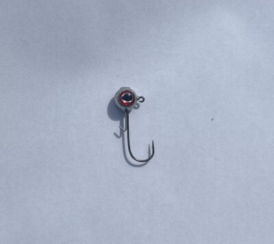 Lot Of 50 3/16th Crappie Jigheads With Wire Keepers and Mustad 1/0 Hooks
