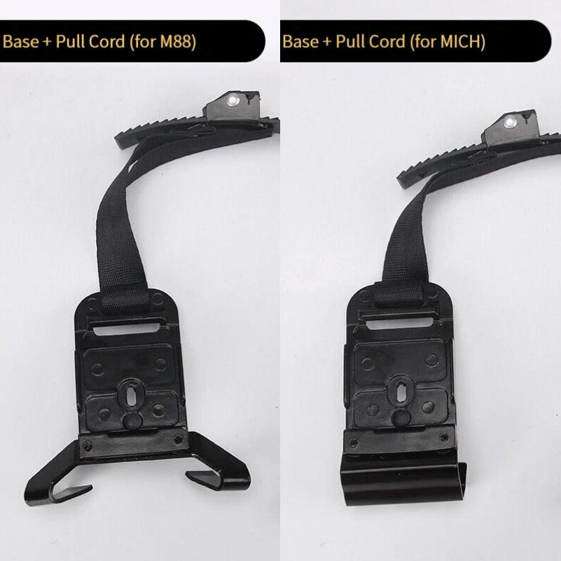 Adaptador de montaje en base para casco táctico M88 / MICH NVG cuerda de tracción aleación de aluminio negro