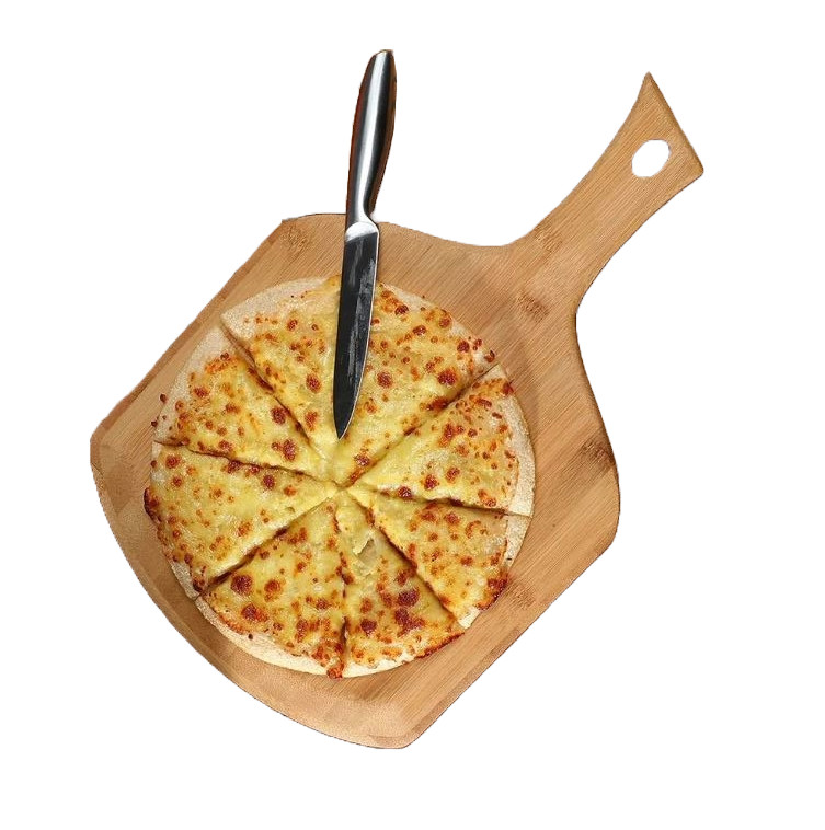 Pizza Peel 14"" Serving Plate Bamboo Paddle Board Wooden Cutting Board Platter