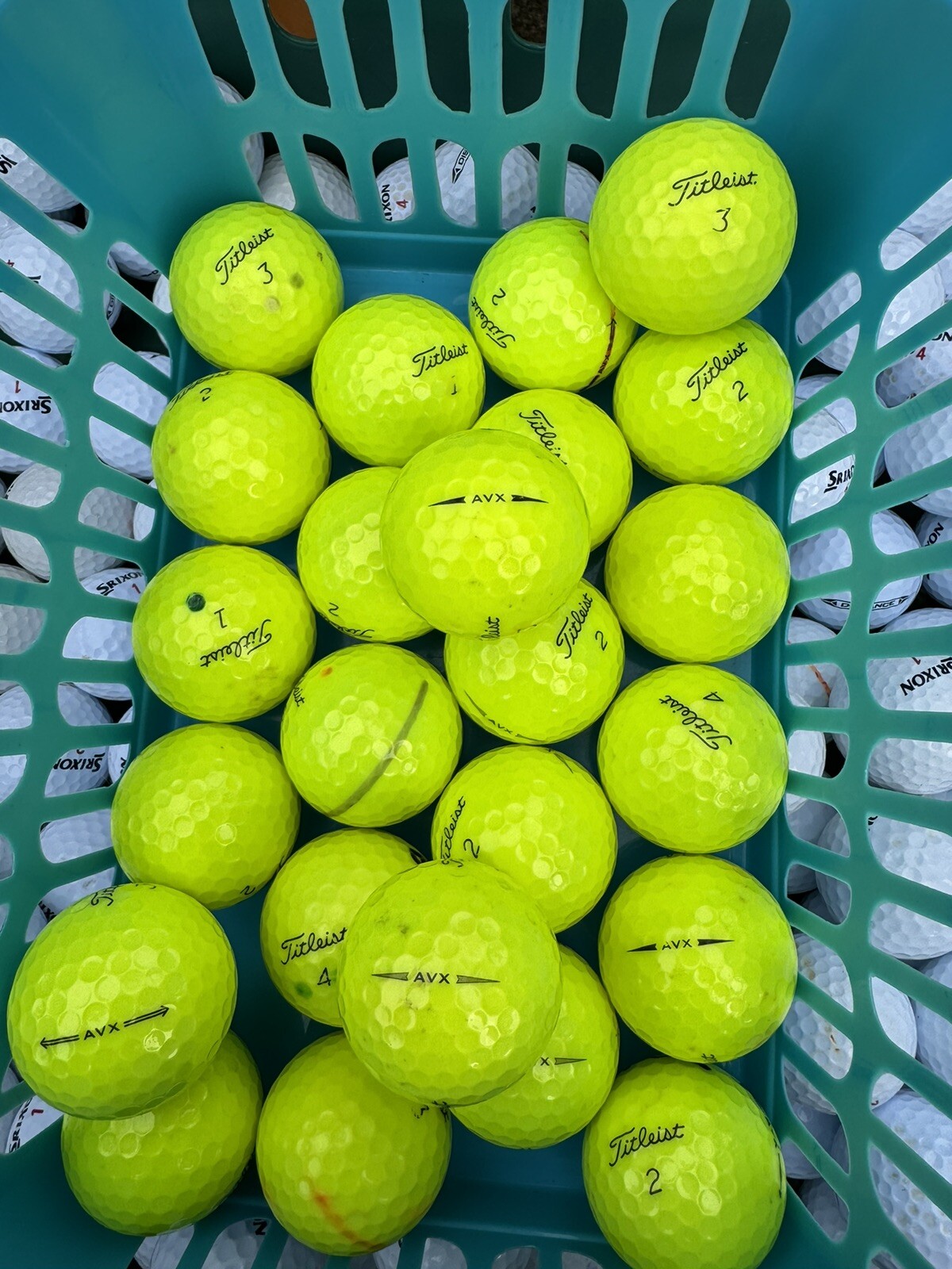 12 Titleist AVX Yellow Golf Balls PEARL/GRADE A eBay