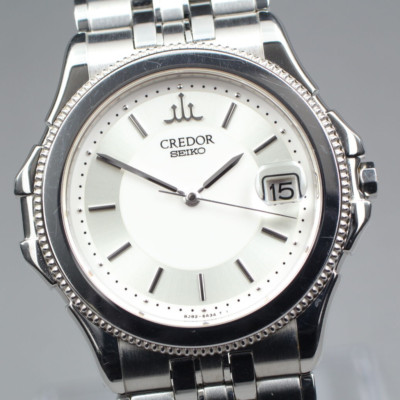 [Near MINT] SEIKO Credor Pacific 8J82-6A20 Quartz K18WG Bezel 36mm Mens Watch