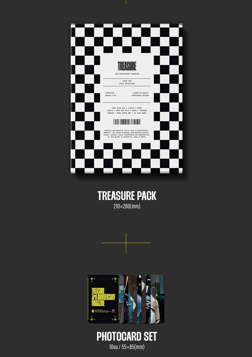 K-POP・アジア TREASURE 3rd ANNIVERSARY MAGAZINE TREASURE - 3rd ANNIVERSARY MAGAZINE K-pop Photo Book Card