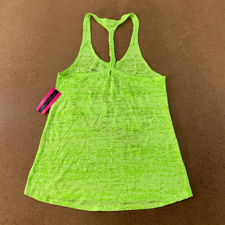 Material Girl Womens Tank Top Shirt Green Sneakers Yoga Pants Top Knot S New - Изображение 2 из 4