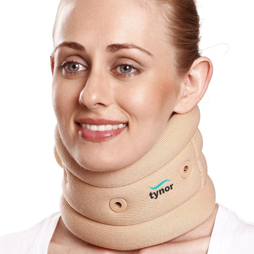 Colar cervical Tynor macio com suporte, bege, colar cervical médio homem macio - Imagem 2 de 4