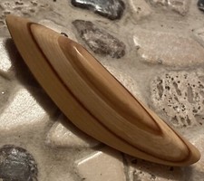 Vintage Hair Clip Barrette Wood Made In France Bohemian Hippie Burl Wood 3