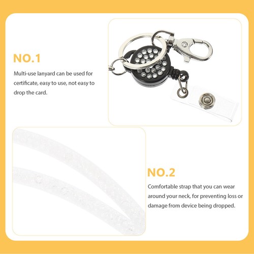 Lightweight ID Neck Lanyard Badge Holder Key Chain Lanyard Work Permit Lanyard - Photo 12/12