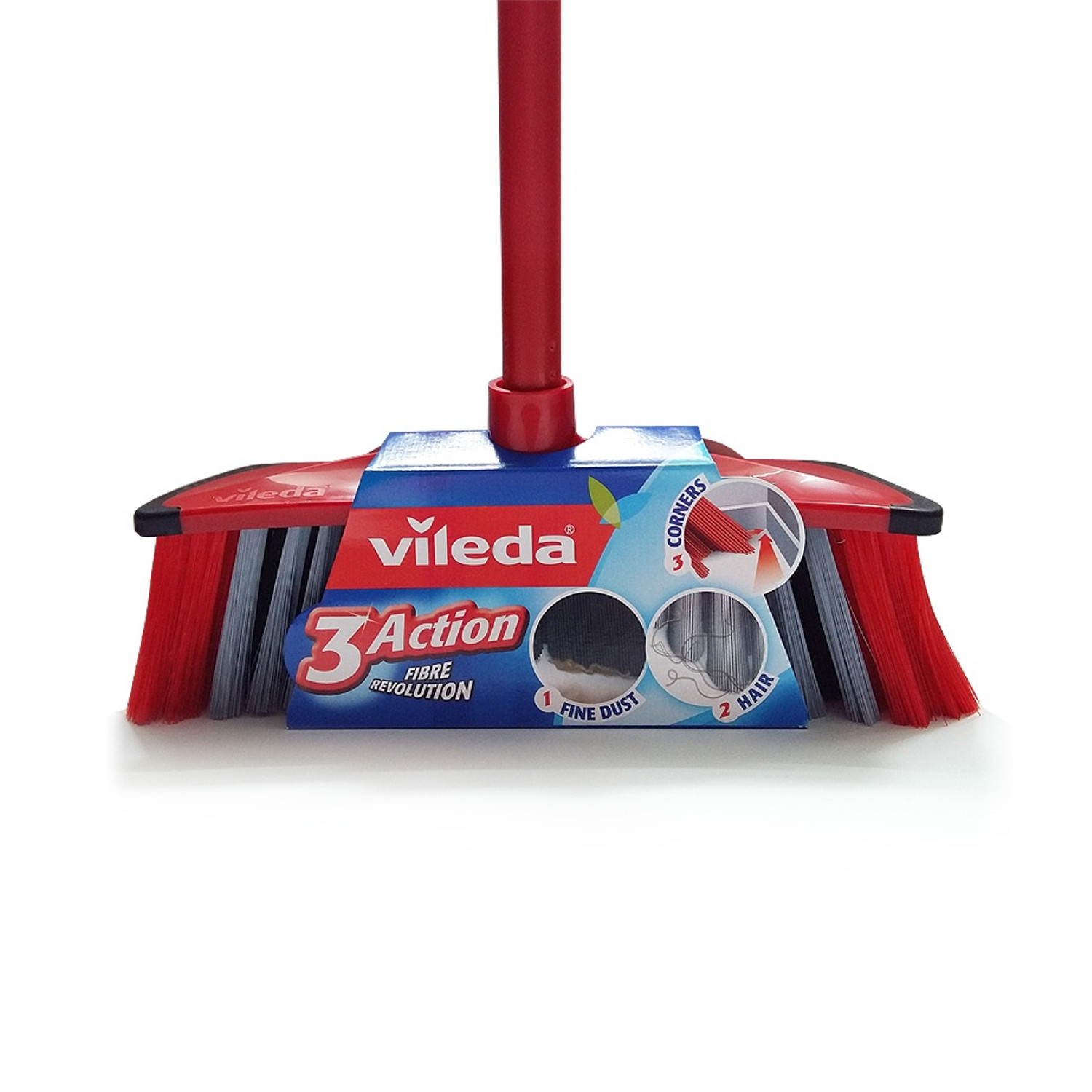 Balai d'intérieur Vileda 3 Action avec manche pour un nettoyage complet
