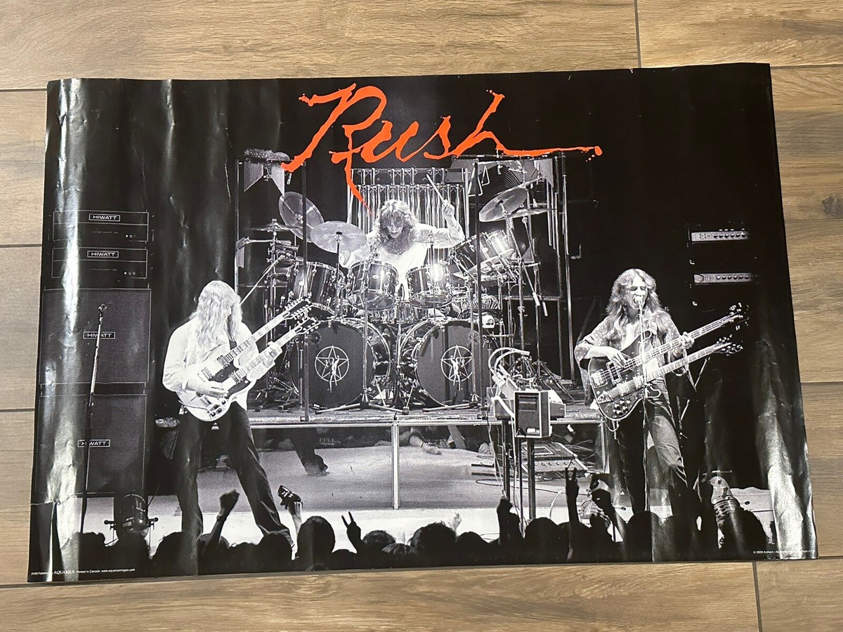 RUSH ライブコンサートポスター RARE RUSH POSTER EARLY (1979) CONCERT SHOT PICTURE PHOTO B&W