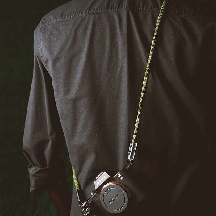 Strong Climbing Rope + Leather Braided Camera Neck Shoulder Strap BLACK - Image 3 of 4