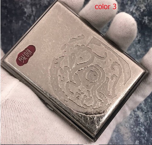 Nuevo Hecho a Mano Metal Latón Tallado Cigarrillos Porta Caja Soporta 16 Cigarrillos - Imagen 10 de 12