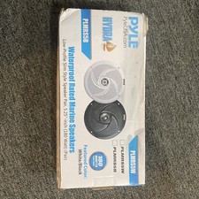 Pyle Low Profile Slim Style Waterproof Rated marine Speakers, 4", Black, PAIR