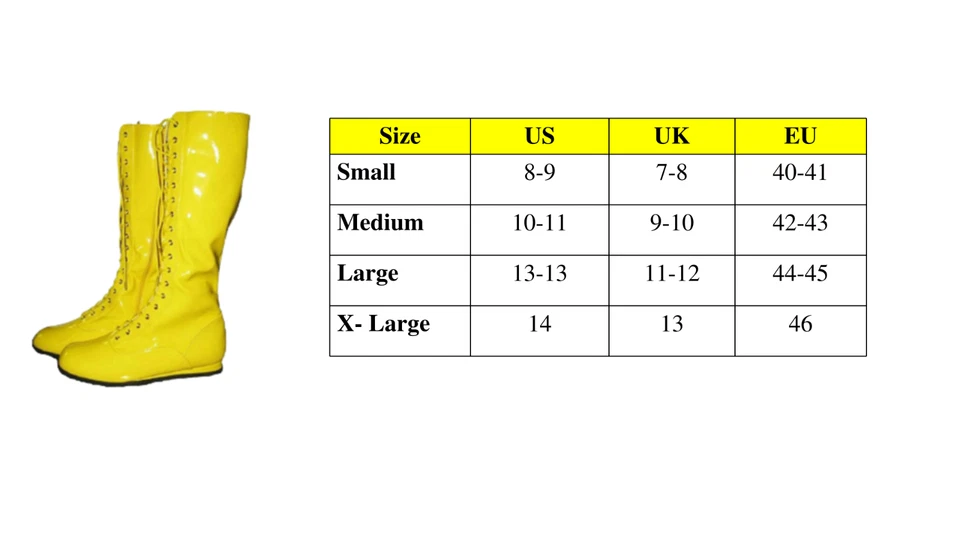 Adult Wrestling Halloween Costume Cosplay Lace-Up Zipper Boots Multiple Color - Image 2 of 4