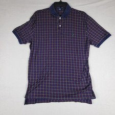 VTG Polo Ralph Lauren Short Sleeve Cotton Shirt Men's Size Medium Navy