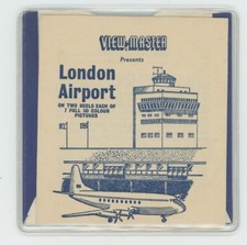 LONDON AIRPORT 1957 ViewMaster 2 Reel Set 1004-A and 1004-B with Booklet, Sleeve