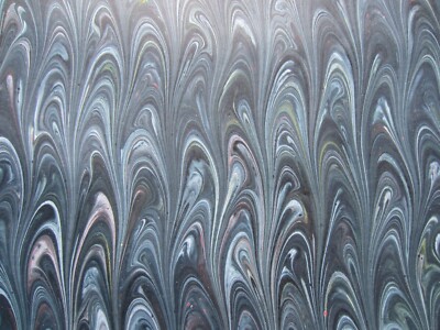 LOT OF 5 Gorgeous French Marbled Paper 25.5'' x 19.5'', Bookbinding, crafts, etc