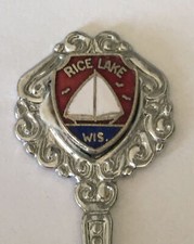 Vintage Souvenir Spoon US Collectible Rice Lake Wisconsin