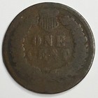 1879 United States Indian Head Cent Penny - About Good (AG) KM#90a - 5008-AH — photo 2