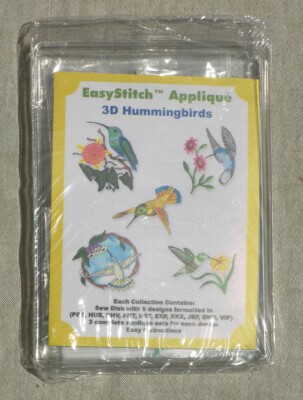 New Dalco EasyStitch Applique 3D Hummingbirds Collection w/CD