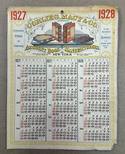 1927 / 1928 Corlies Macy & Co Account Book Manufacture New York Vtg calendar Pg