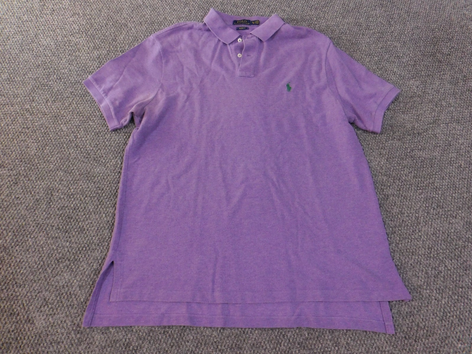 Polo Ralph Lauren camicia uomo xl polo viola pony logo casual manica lunga