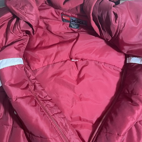 Nike Team Issue Stanford Cardinal Puffer Hooded Parka Jacket Men's XXL Red EUC - Picture 8 of 11