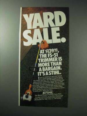 1986 Stihl FS-51AVE Weed Trimmer Ad - Yard Sale