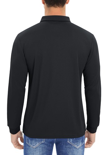 Camisas polo para hombre secado rápido al aire libre golf deportes informales en equipo trabajo manga larga T - Imagen 72 de 75