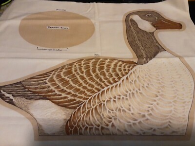 Fabric Wild Bird Collection Brown Canada Goose Panel 15 L X 17