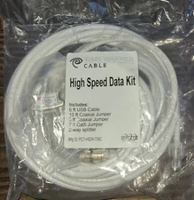 NEW Time Warner Cable High Speed Data Kit 5 pieces Cat5 USB COAX PCT-HSDK-TWC