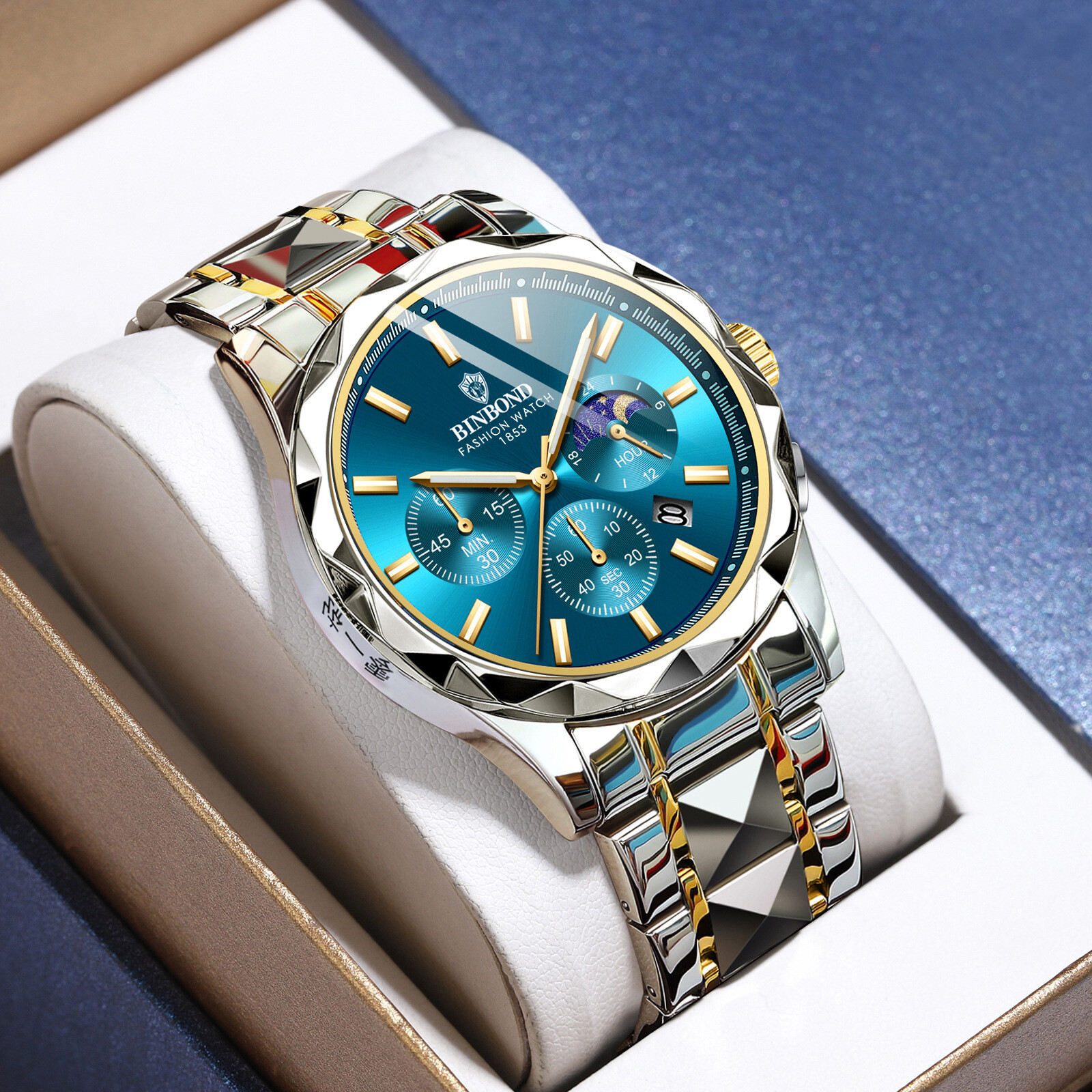 Stylish Multifunctional Butterfly Clasp Men’s Watch for Everyday Wear