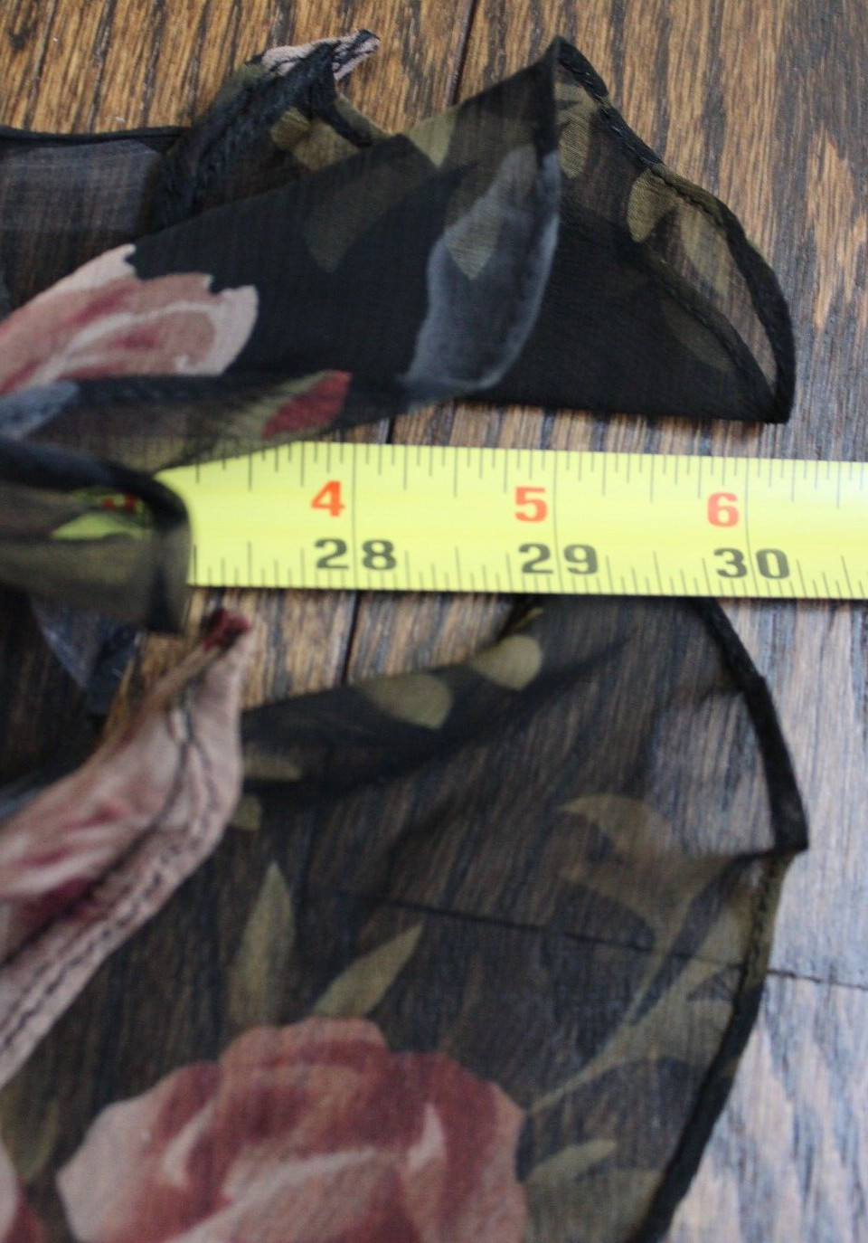 Lightweight Rectangle Ruffled Accent Scarf Black … - image 12