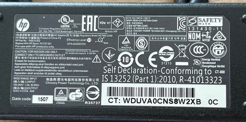 Original HP Netzteil HSTNN-CA40 740015-002KTC HU10674-1307 - Bild 3 von 3