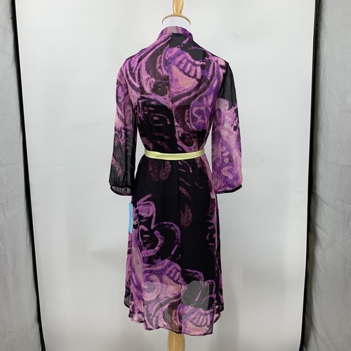 Antonio Melani Slip Dress Womens 0 Silk Abstract 2 Piece Bracelet Sleeve *READ - Picture 7 of 15