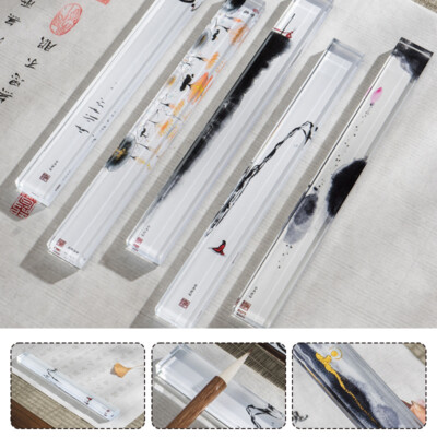Chinese Style Calligraphy Crystal Paperweights Creative Paper Pressing Prop 1x